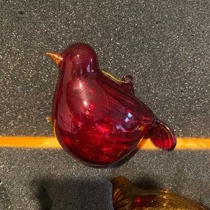 David Schindler glass blown bird ornaments